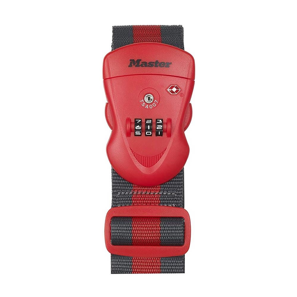 สายรัดกระเป๋าเดินทาง รหัส TSA MASTER LOCK 50 มม. สีแดง