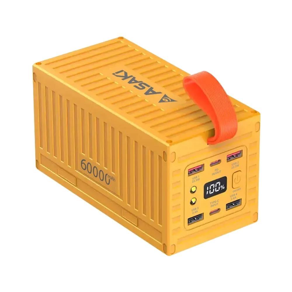 แบตเตอรี่สำรอง ASAKI A-B3601FY 60000 MAH สีเหลือง