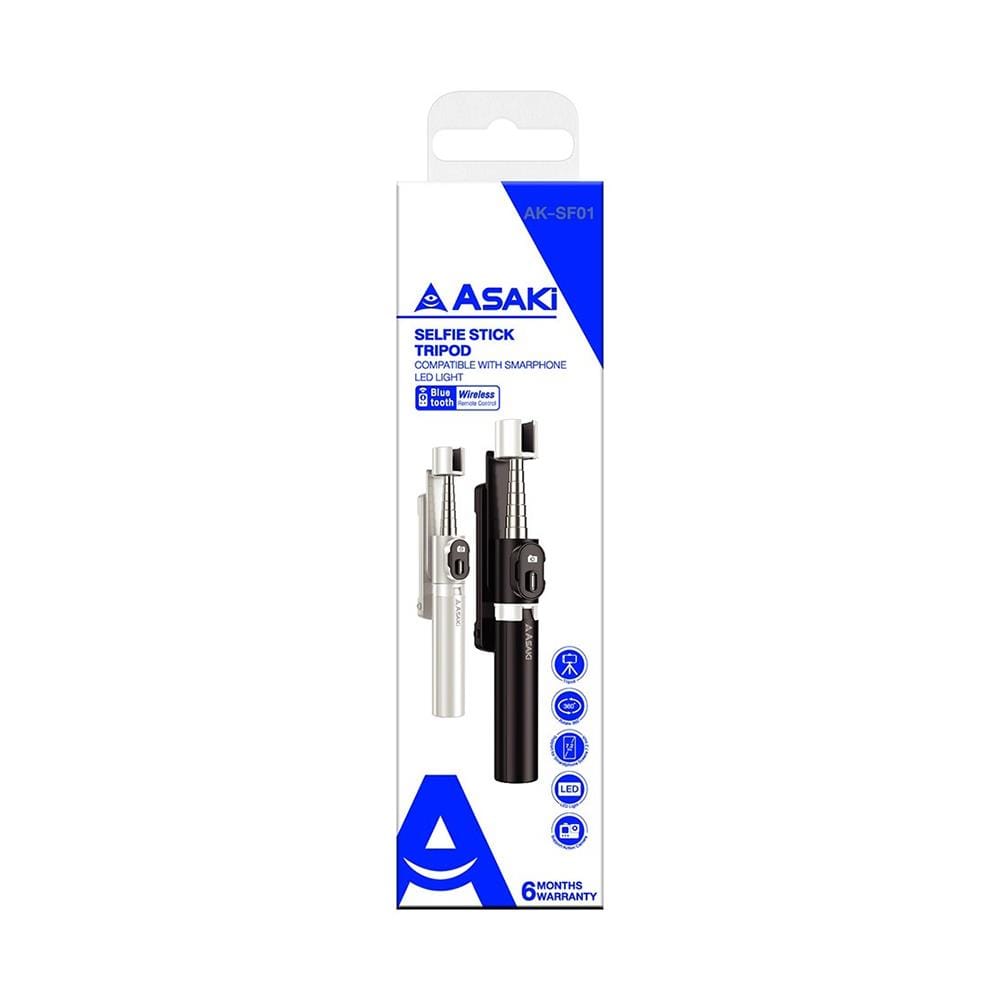 ไม้เซลฟี่ ASAKI AK-SF01 สีดำ