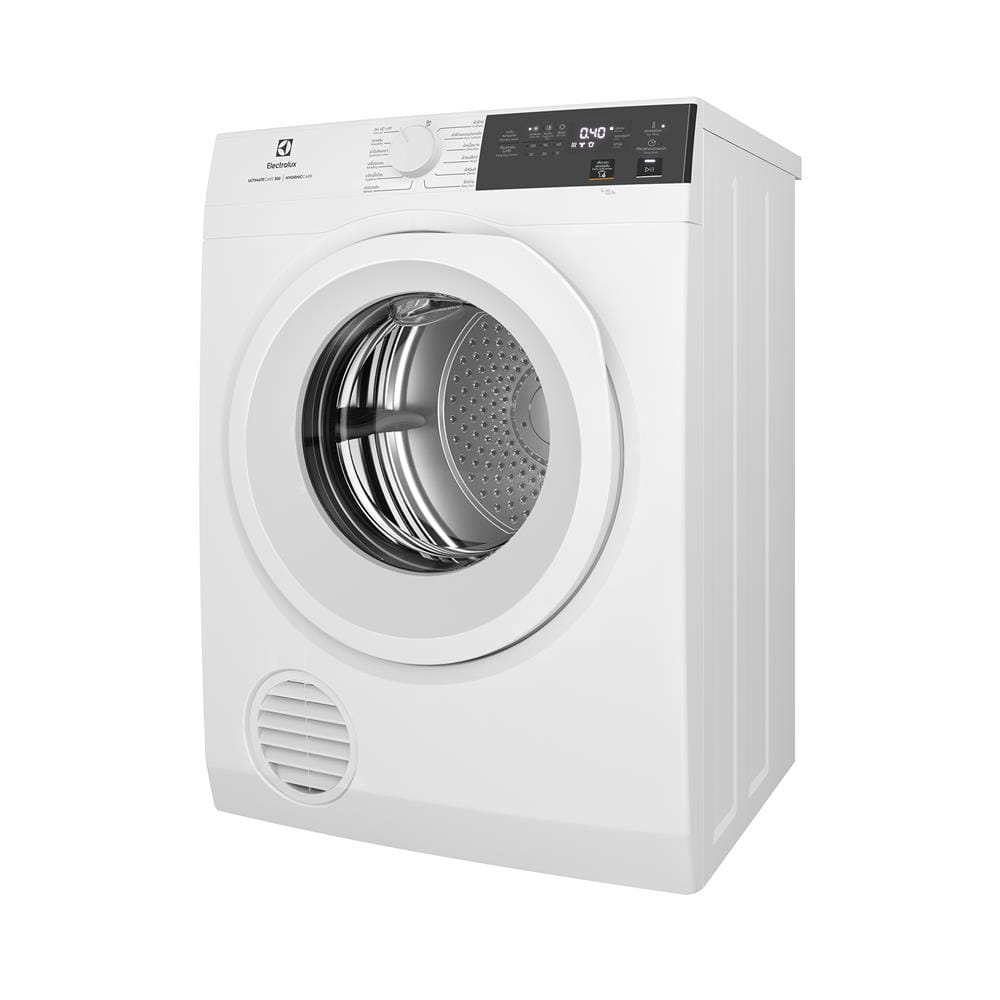 เครื่องอบผ้าฝาหน้าพร้อมขาตั้ง ELECTROLUX EDV804H3WC 8 กก. VENTING สีขาว