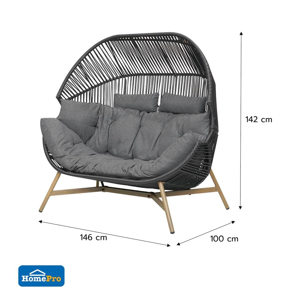 เก้าอี้พักผ่อน OVAL BENETTA SERENITY สีดำ