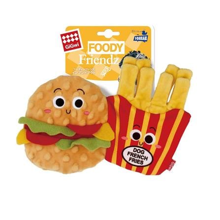ของเล่นสุนัข GIGWI FOODY FRIENDZ HAMBERGUR สีเหลือง_0