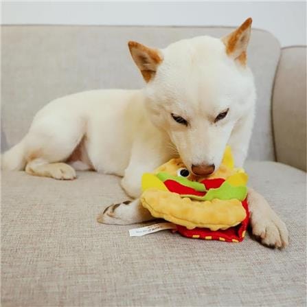 ของเล่นสุนัข GIGWI FOODY FRIENDZ HAMBERGUR สีเหลือง_4