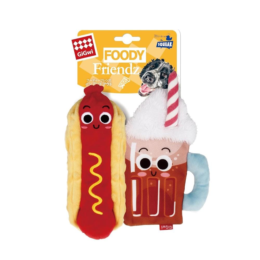 ของเล่นสุนัข GIGWI FOODY FRIENDZ HOTDOG AND COCACOLA