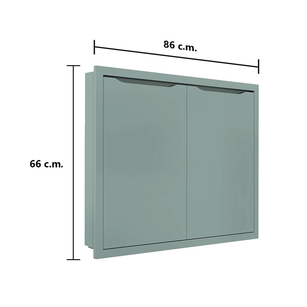 บานซิงค์คู่ MJ ECO 86x66 ซม. สี SEA SALT