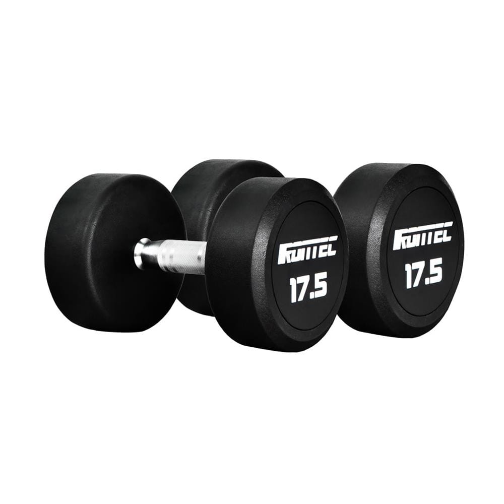 ดัมเบลทรงกลมหุ้มยาง IRONTEC 17.5 กก.