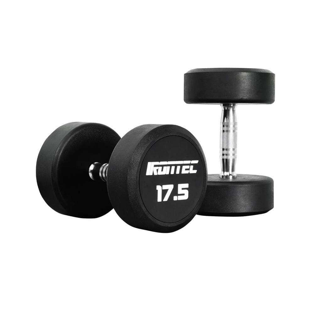 ดัมเบลทรงกลมหุ้มยาง IRONTEC 17.5 กก.