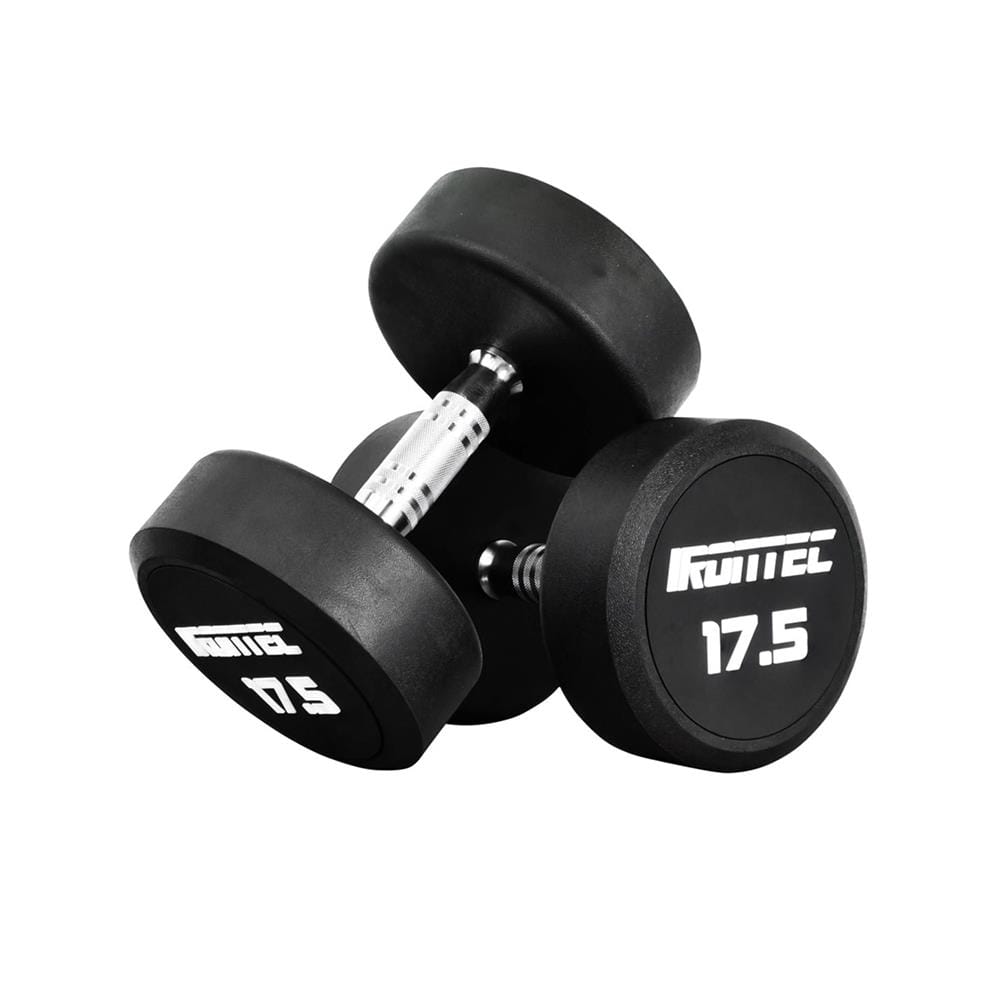 ดัมเบลทรงกลมหุ้มยาง IRONTEC 17.5 กก.