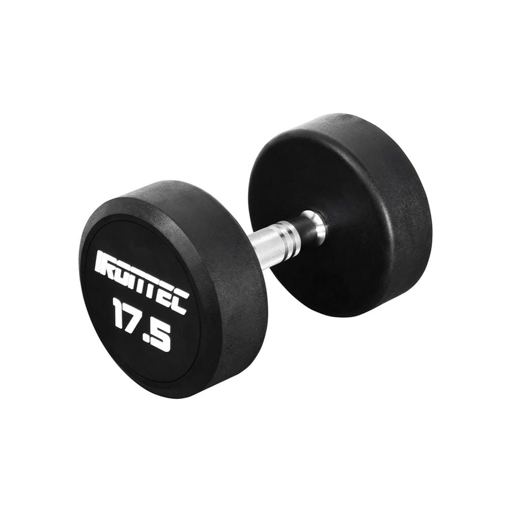 ดัมเบลทรงกลมหุ้มยาง IRONTEC 17.5 กก.