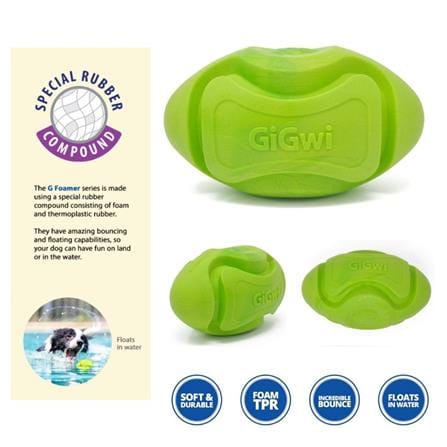 ของเล่นสุนัข GIGWI G FOAMER RUGBY สีเขียว_2