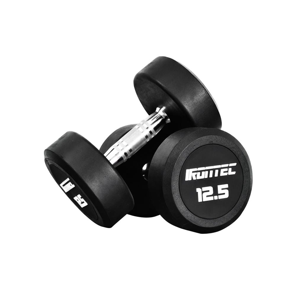 ดัมเบลทรงกลมหุ้มยาง IRONTEC 12.5 กก.
