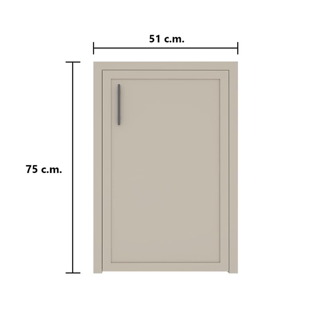บานถังแก๊ส MJ SLIM SHAKER 75x51 ซม. สี BEIGE
