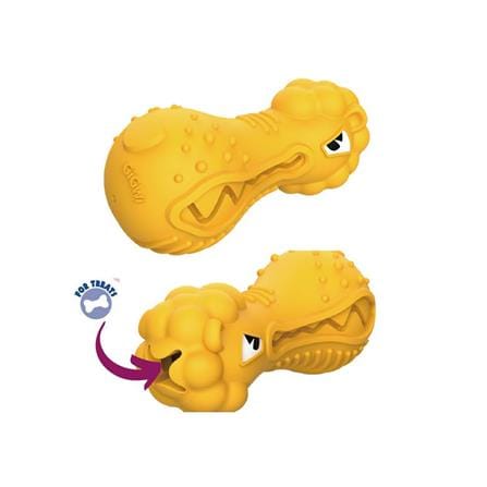 ของเล่นสุนัข GIGWI DUMBBELL HEADS LION สีเหลือง_1