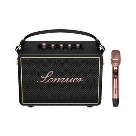 ลำโพงบลูทูธพร้อมไมค์ LONZUER EXCELLENT สีดำ_0