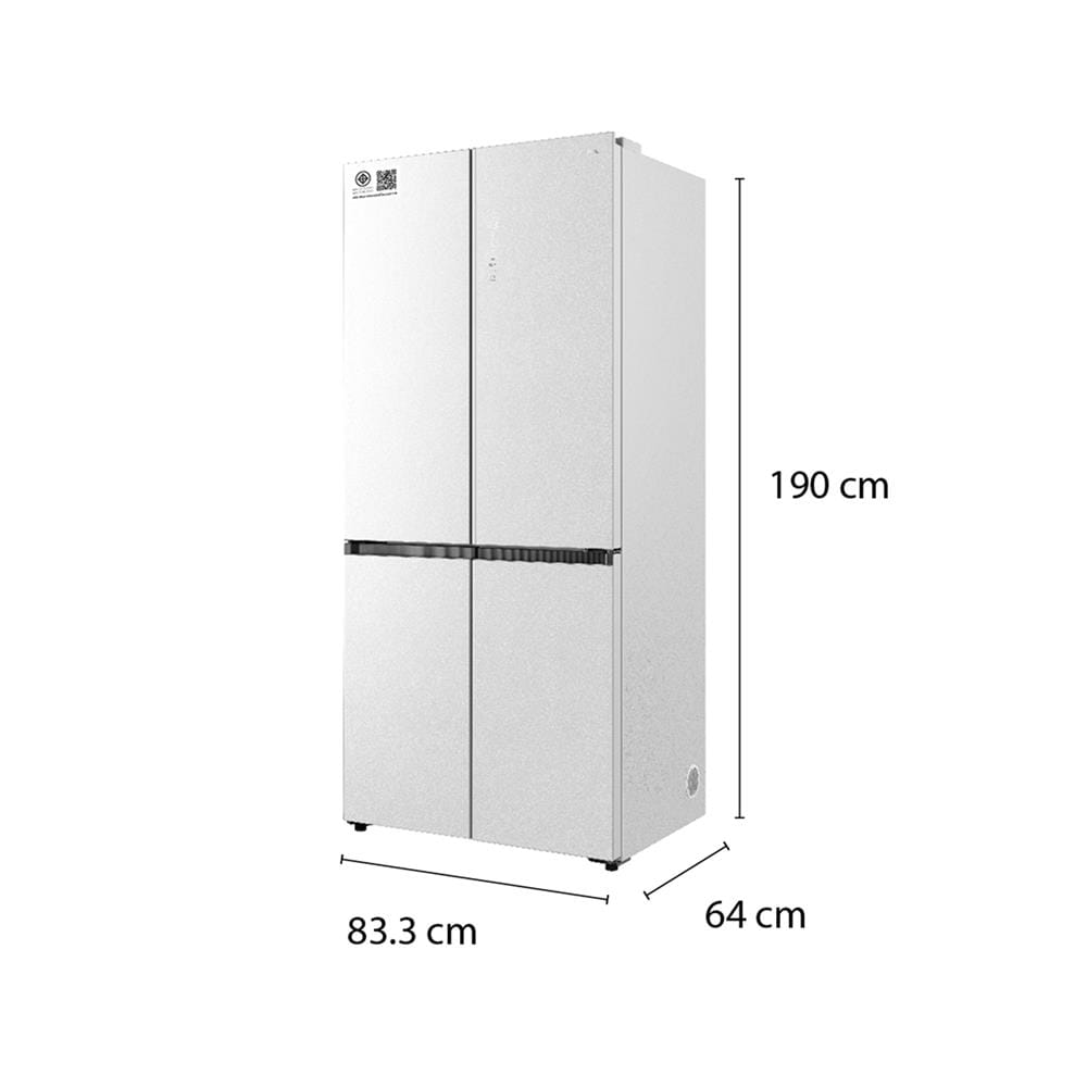 ตู้เย็น MULTI DOOR TCL RT52GCCDW 18.4 คิว กระจกขาว