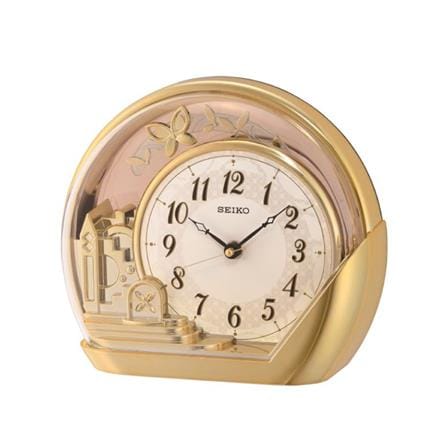 นาฬิกาตั้งโต๊ะ SEIKO CLOCKS QXN232G 7.2X8.3 นิ้ว สีทอง_0