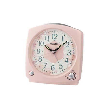 นาฬิกาปลุก SEIKO CLOCKS QHP012P 5.11X4.72 นิ้ว สีชมพู