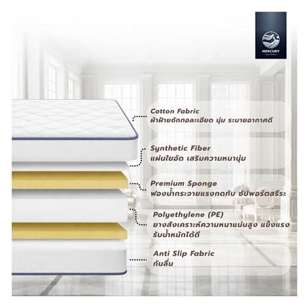 ที่นอนโฟมยางสังเคราะห์ 5 ฟุต สุญญากาศ MERCURY MATTRESS รุ่น GREECE_4