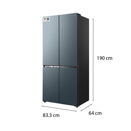 ตู้เย็น MULTI DOOR TCL RT52GCCDE 18.4 คิว กระจกน้ำเงิน_9
