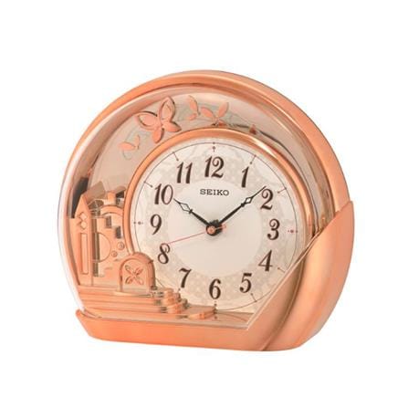นาฬิกาตั้งโต๊ะ SEIKO CLOCKS QXN232P 7.2X8.3 นิ้ว สีโรสโกลด์_0