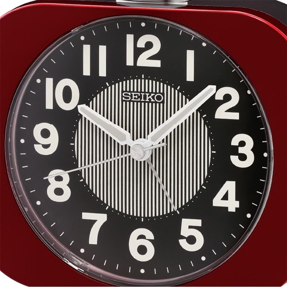 นาฬิกาปลุก SEIKO CLOCKS QHE206R 3.89X5.2 นิ้ว สีแดง