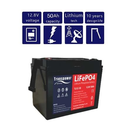 แบตเตอรี่ LITHIUM ION TRANSPOWER LIFEPO4 12V 50AH_1