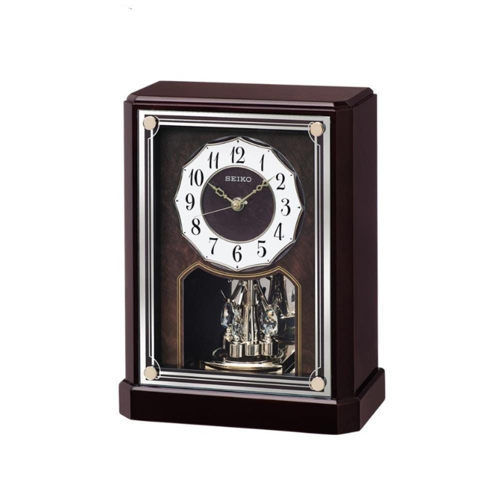 นาฬิกาตั้งโต๊ะ SEIKO CLOCKS QXN233B 11.2X8.7 นิ้ว สีน้ำตาลเข้ม