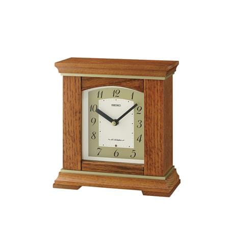 นาฬิกาตั้งโต๊ะ SEIKO CLOCKS QXW249B 8.5X7.9 นิ้ว สีน้ำตาล_0