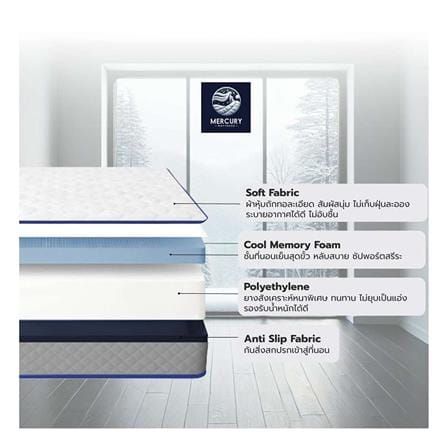 ที่นอนเมมโมรี่โฟม 3 ฟุต MERCURY MATTRESS รุ่น SYDNEY_3