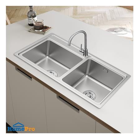 ซิงค์ฝัง 2 หลุม TEKA TT 86 2B สีเงิน_2