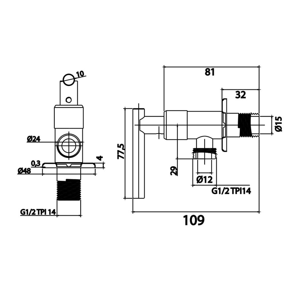 วาล์วฝักบัว 1 ทาง PREMA PM1066(SA)(HM)