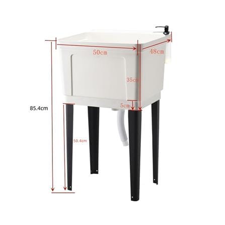ซิงค์ขาตั้งพลาสติก 1 หลุม KUCINE INFO BB5048 สีขาว_9