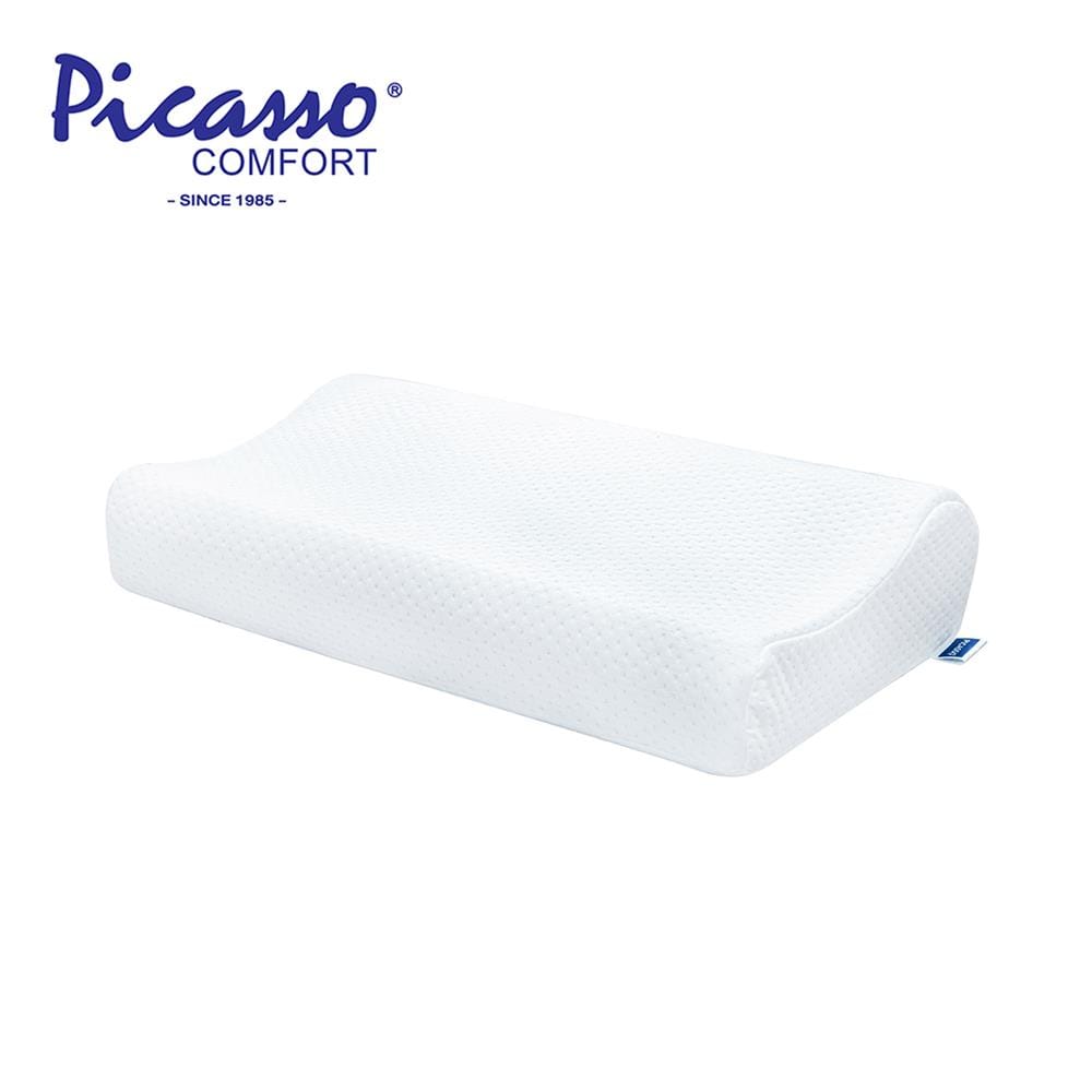 หมอนสุขภาพ เมมโมรี่โฟม PICASSO COOL GEL ไซซ์ XL 14x24 นิ้ว สี WHITE