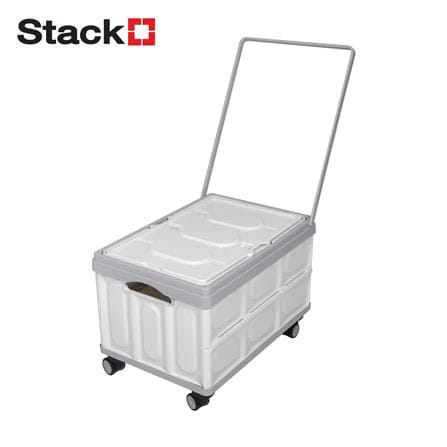 กล่องพับได้ มีล้อลาก STACKO GLAM 52X35.5X35.5 ซม. สีเทา_1