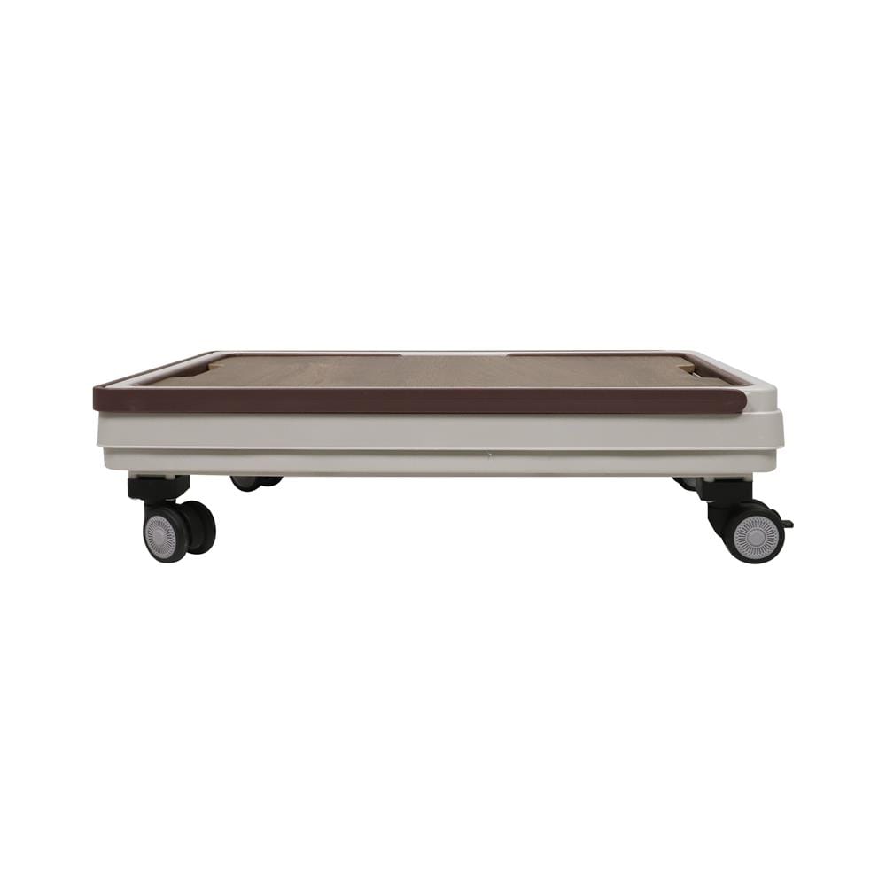 กล่องพับพร้อมท็อปไม้ มีล้อลาก STACKO GLAM 52X35.5X35.5 ซม. สีน้ำตาล