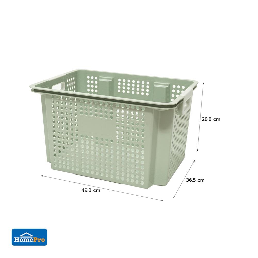 กล่องเก็บของ STACKO CIRCULAR 49.8x36.5x28.8 ซม. สีเขียว