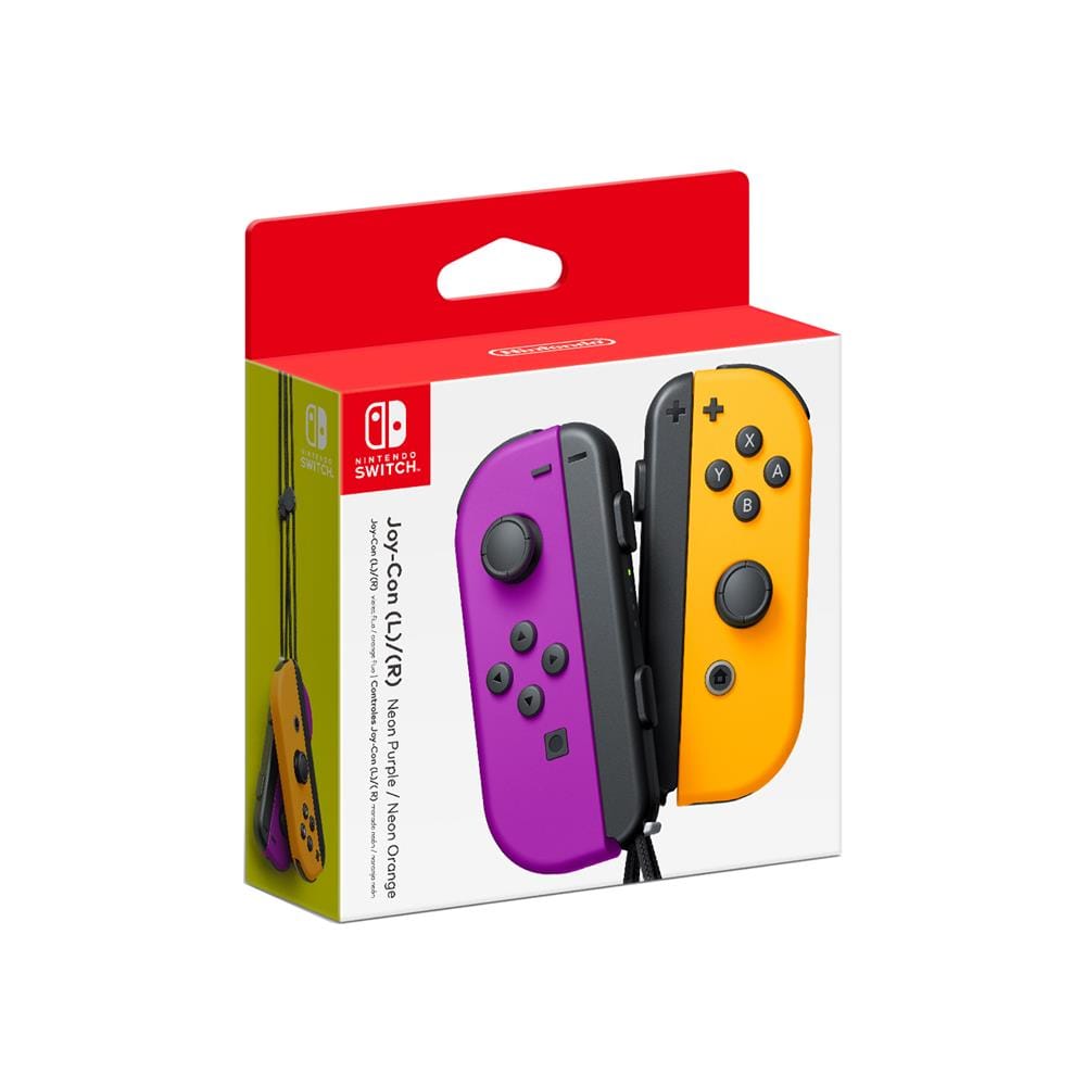 เกมคอนโทรลเลอร์ NINTENDO SWITCH JOY-CON NEON PURPLE/NEON ORANGE