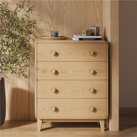 ตู้ลิ้นชัก 4 ลิ้นชัก SB FURNITURE HAGI 19218457 80 ซม. สีไม้อ่อน_4