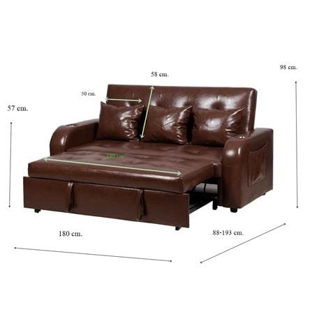 โซฟาเบด AS FURNITURE THANOS LBWZB22 สีน้ำตาล_10
