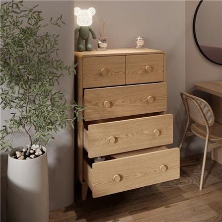 ตู้ลิ้นชัก 5 ลิ้นชัก SB FURNITURE HAGI 19218458 80 ซม. สีไม้อ่อน_3