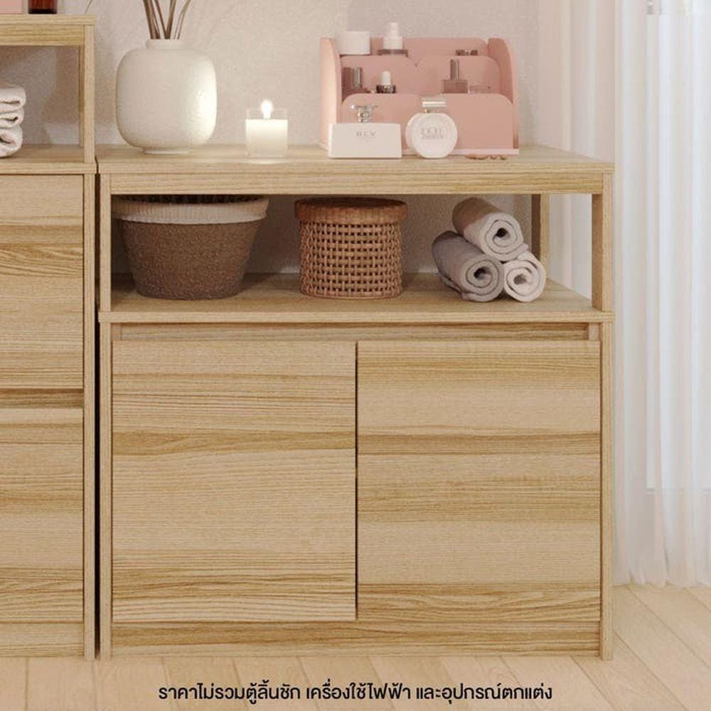 ตู้เตี้ยบานผสม KONCEPT BENITA 19229381 80 ซม. สีไม้อ่อน