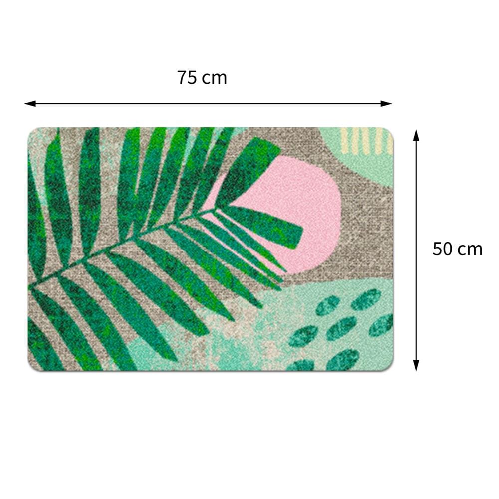 พรมเช็ดเท้าดักฝุ่น PRAW TROPICAL CHAMAEDOREA 50X75 ซม. สีเขียว