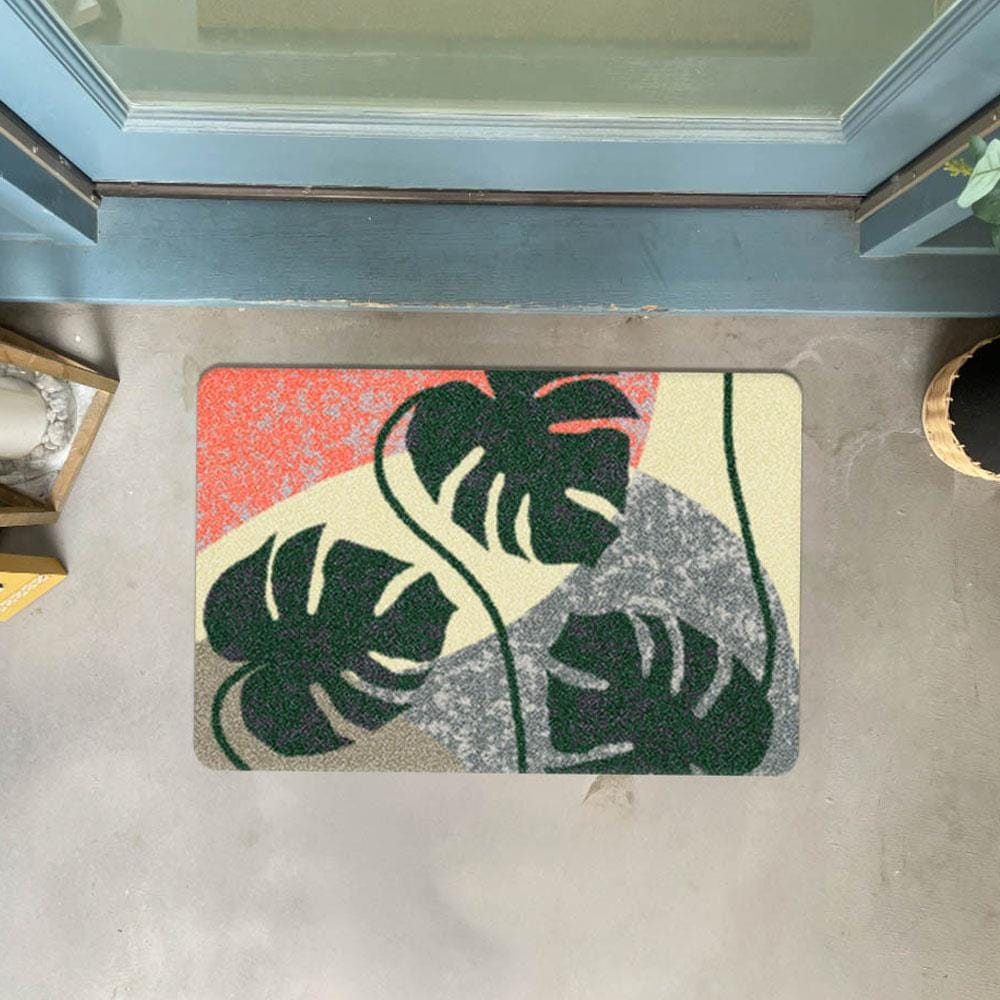 พรมเช็ดเท้าดักฝุ่น PRAW TROPICAL 50X75 ซม. สีเบจ