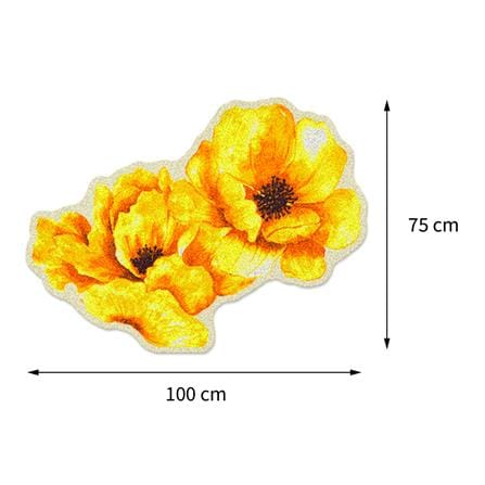 พรมเช็ดเท้าดักฝุ่น PRAW YELLOW BLOSSOM 75X100 ซม. สีเหลือง_7