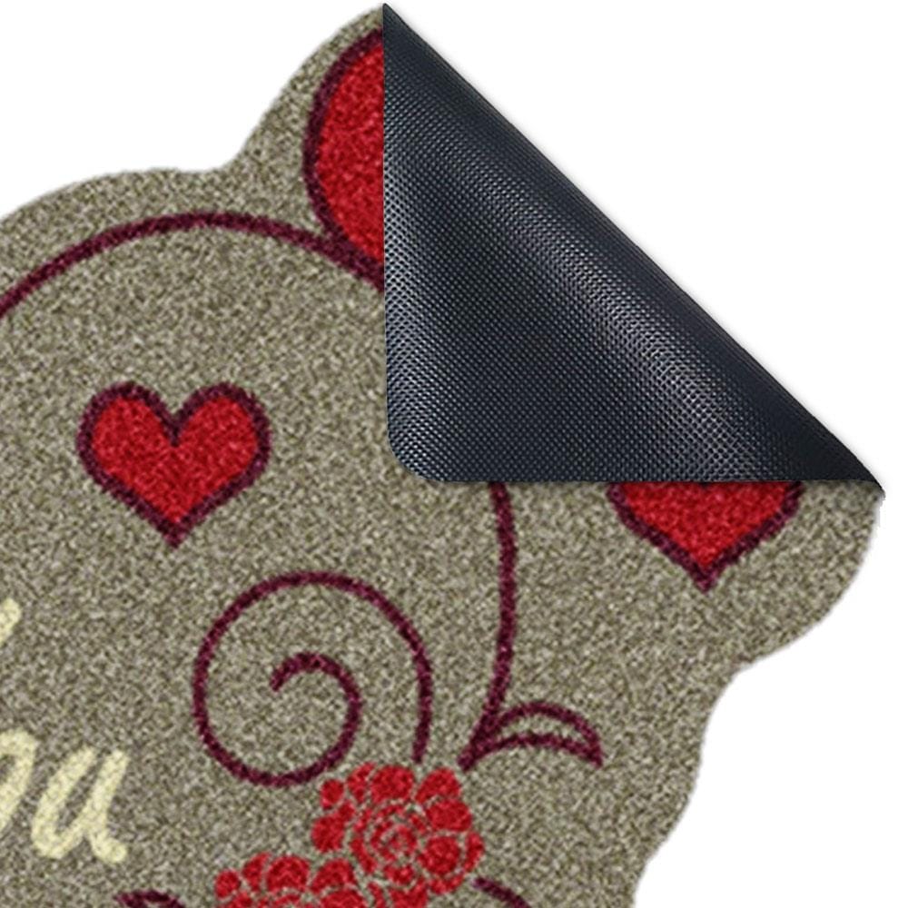พรมเช็ดเท้าดักฝุ่น PRAW FOLK HEART-SH1 75X100 ซม. สีน้ำตาล