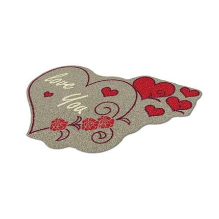 พรมเช็ดเท้าดักฝุ่น PRAW FOLK HEART-SH1 75X100 ซม. สีน้ำตาล_1