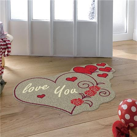 พรมเช็ดเท้าดักฝุ่น PRAW FOLK HEART-SH1 75X100 ซม. สีน้ำตาล_4