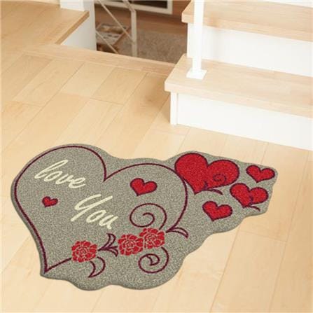 พรมเช็ดเท้าดักฝุ่น PRAW FOLK HEART-SH1 75X100 ซม. สีน้ำตาล_5