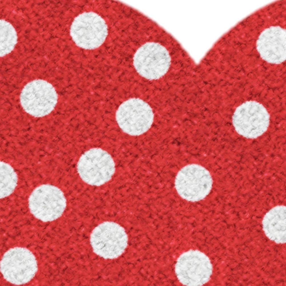 พรมเช็ดเท้าดักฝุ่น PRAW HEART-SH POLKA DOT RED 75X75 ซม. สีแดง
