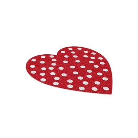พรมเช็ดเท้าดักฝุ่น PRAW HEART-SH POLKA DOT RED 75X75 ซม. สีแดง_2